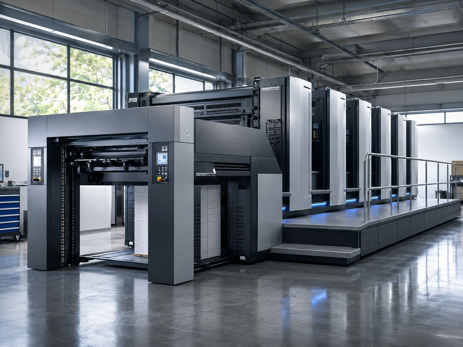 KS Industries printing machine in factory